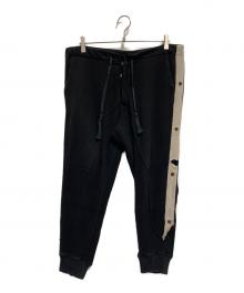 GREG LAUREN（グレッグローレン）の古着「切替スウェットパンツ」｜ブラック