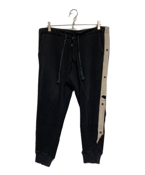 GREG LAUREN（グレッグローレン）GREG LAUREN (グレッグローレン) 切替スウェットパンツ ブラック サイズ:2の古着・服飾アイテム