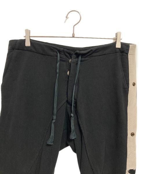 GREG LAUREN（グレッグローレン）GREG LAUREN (グレッグローレン) 切替スウェットパンツ ブラック サイズ:2の古着・服飾アイテム