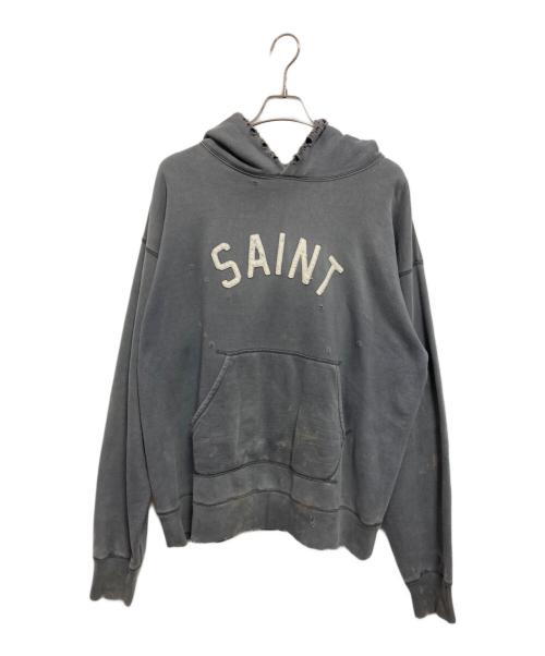 SAINT MICHAEL（セントマイケル）SAINT MICHAEL (セントマイケル) HOLY RELICS HOODIE グレー サイズ:XLの古着・服飾アイテム