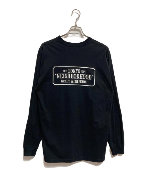 NEIGHBORHOOD（ネイバーフッド）NEIGHBORHOOD (ネイバーフッド) ロゴロングスリーブTシャツ ブラック サイズ:Lの古着・服飾アイテム