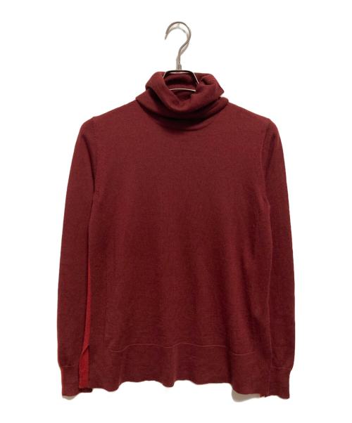 LORO PIANA（ロロピアーナ）LORO PIANA (ロロピアーナ) タートルネックシルクカシミヤ混ニット ブラウン×レッド サイズ:44の古着・服飾アイテム