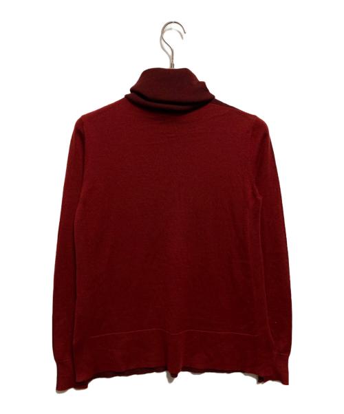 LORO PIANA（ロロピアーナ）LORO PIANA (ロロピアーナ) タートルネックシルクカシミヤ混ニット ブラウン×レッド サイズ:44の古着・服飾アイテム