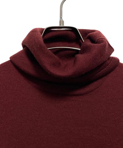 LORO PIANA（ロロピアーナ）LORO PIANA (ロロピアーナ) タートルネックシルクカシミヤ混ニット ブラウン×レッド サイズ:44の古着・服飾アイテム