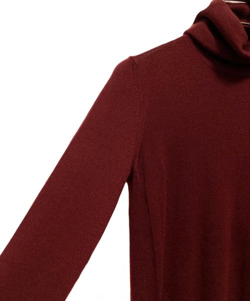 LORO PIANA（ロロピアーナ）LORO PIANA (ロロピアーナ) タートルネックシルクカシミヤ混ニット ブラウン×レッド サイズ:44の古着・服飾アイテム