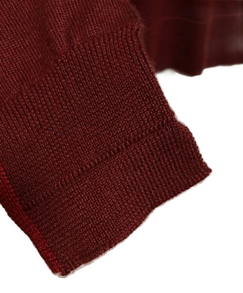LORO PIANA（ロロピアーナ）LORO PIANA (ロロピアーナ) タートルネックシルクカシミヤ混ニット ブラウン×レッド サイズ:44の古着・服飾アイテム