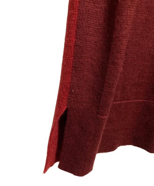 LORO PIANA（ロロピアーナ）LORO PIANA (ロロピアーナ) タートルネックシルクカシミヤ混ニット ブラウン×レッド サイズ:44の古着・服飾アイテム