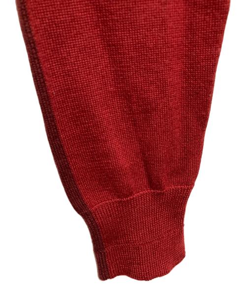 LORO PIANA（ロロピアーナ）LORO PIANA (ロロピアーナ) タートルネックシルクカシミヤ混ニット ブラウン×レッド サイズ:44の古着・服飾アイテム