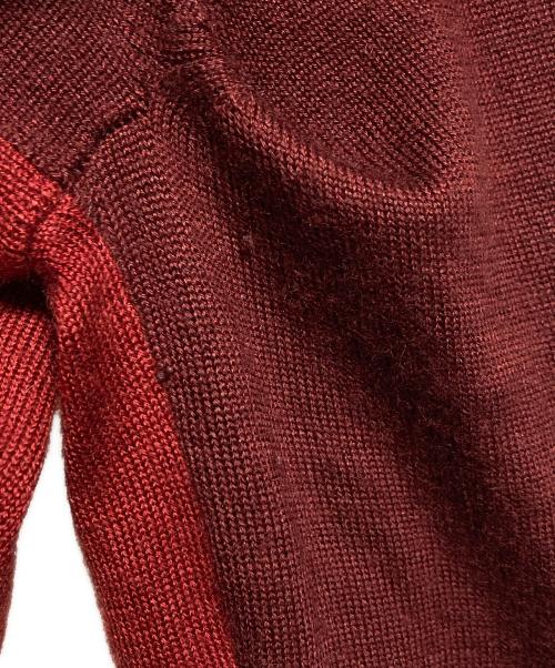 LORO PIANA（ロロピアーナ）LORO PIANA (ロロピアーナ) タートルネックシルクカシミヤ混ニット ブラウン×レッド サイズ:44の古着・服飾アイテム