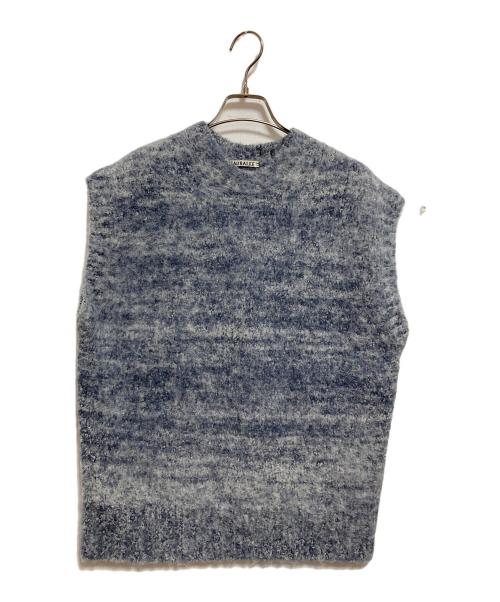 AURALEE（オーラリー）AURALEE (オーラリー) WOOL ALPACA FELT KNIT VEST ネイビーの古着・服飾アイテム