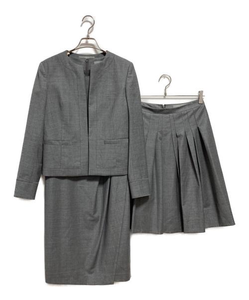 theory luxe（セオリーリュクス）theory luxe (セオリーリュクス) 3ピースセットアップスーツ グレー サイズ:ジャケット38ワンピース36スカート36の古着・服飾アイテム