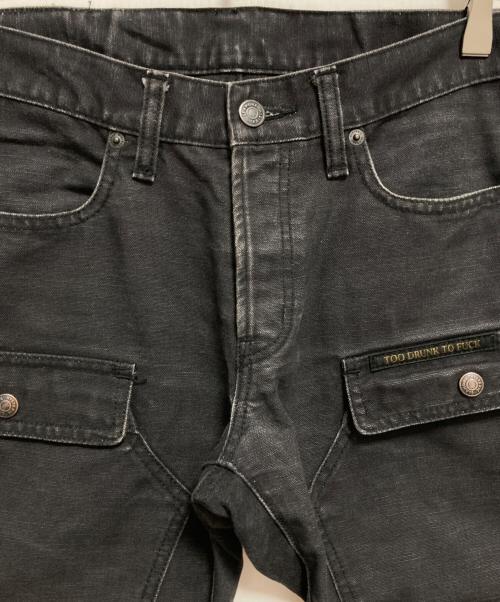 Hysteric Glamour（ヒステリックグラマー）Hysteric Glamour (ヒステリックグラマー) ダブルニーダックキャンパスワークパンツ ブラック サイズ:W32の古着・服飾アイテム