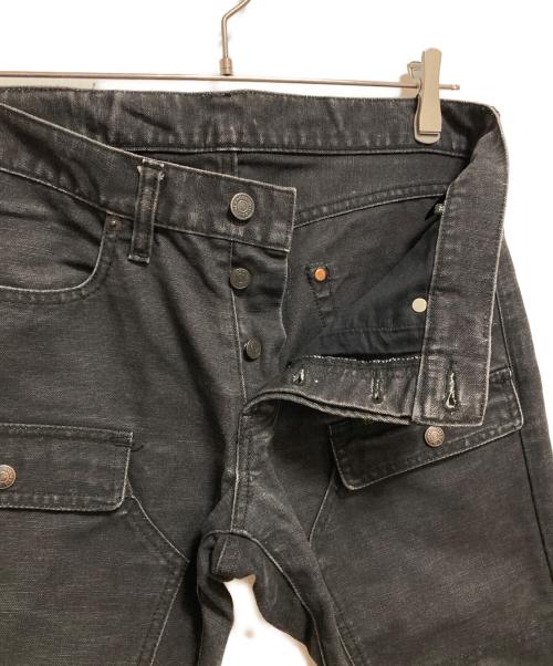 Hysteric Glamour（ヒステリックグラマー）Hysteric Glamour (ヒステリックグラマー) ダブルニーダックキャンパスワークパンツ ブラック サイズ:W32の古着・服飾アイテム
