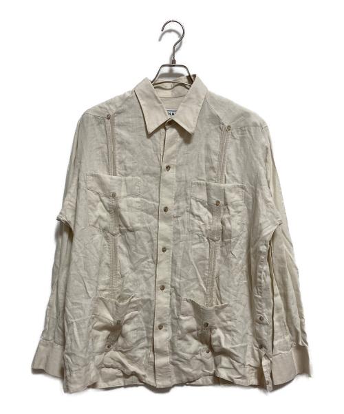 RENATO COLLECtION（レナト・コレクション）RENATO COLLECtION (レナト・コレクション) リネンキューバシャツ ベージュ サイズ:Lの古着・服飾アイテム