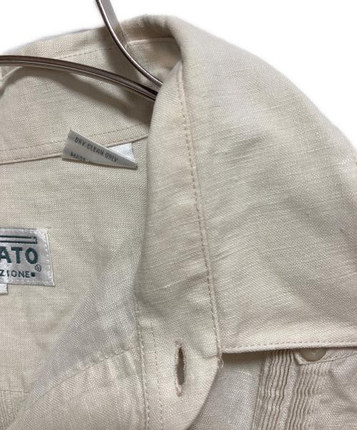 RENATO COLLECtION（レナト・コレクション）RENATO COLLECtION (レナト・コレクション) リネンキューバシャツ ベージュ サイズ:Lの古着・服飾アイテム