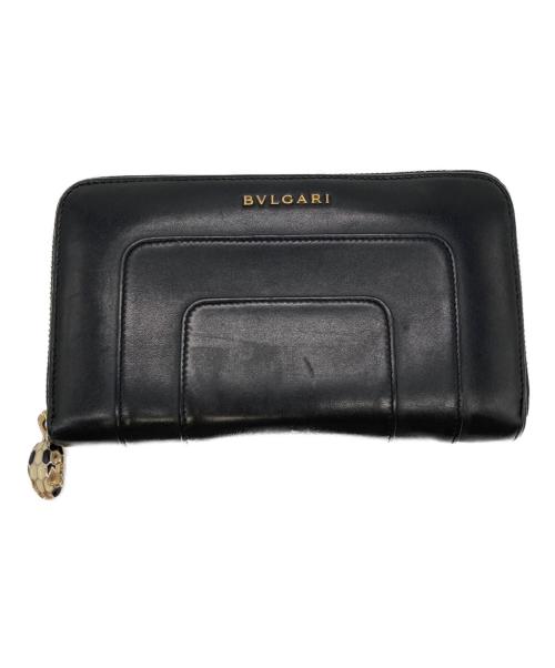 BVLGARI（ブルガリ）BVLGARI (ブルガリ) セルペンティ フォーエバー スネーク ラウンドファスナーウォレット ブラックの古着・服飾アイテム