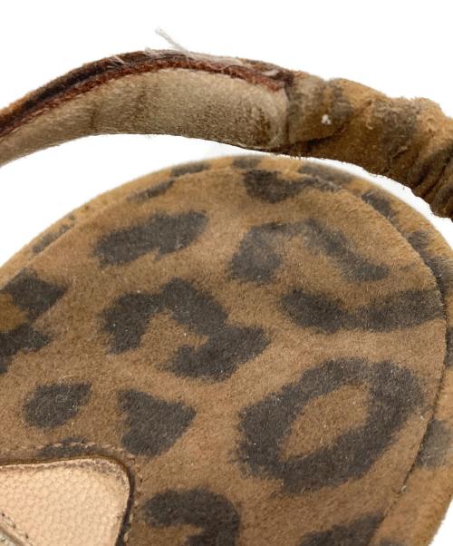 Manolo Blahnik（マノロブラニク）Manolo Blahnik (マノロブラニク) レオパード柄スリングバッグパンプス ベージュ サイズ:37.5の古着・服飾アイテム