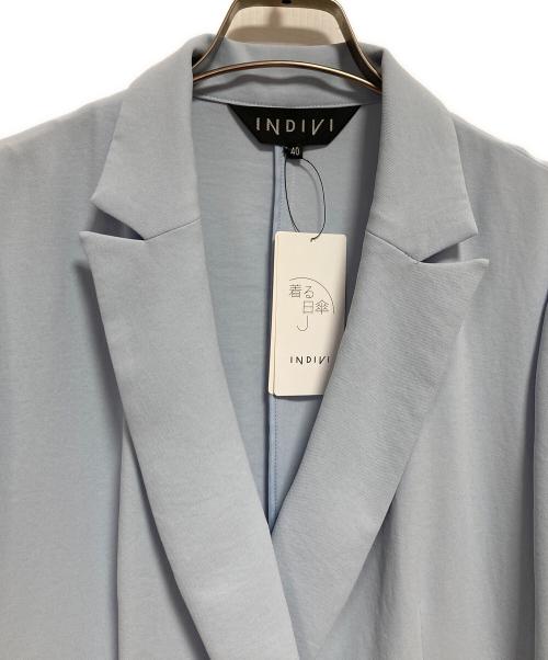 INDIVI（インディヴィ）INDIVI (インディヴィ) 着る日傘ジレジャケット ブルー サイズ:40 未使用品の古着・服飾アイテム