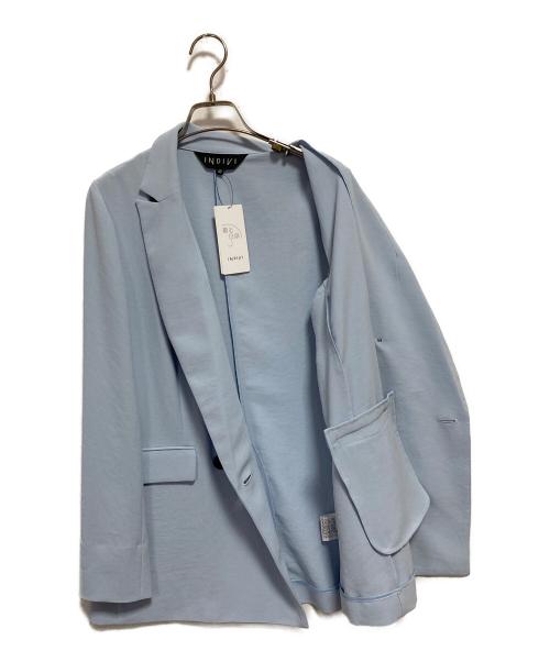 INDIVI（インディヴィ）INDIVI (インディヴィ) 着る日傘ジレジャケット ブルー サイズ:40 未使用品の古着・服飾アイテム
