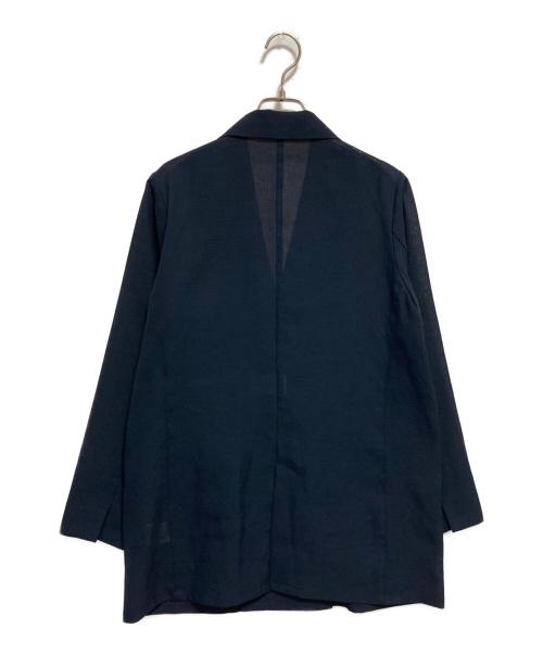 le.coeur blanc（ルクールブラン）le.coeur blanc (ルクールブラン) リネンライクテーラードジャケット ネイビー サイズ:38の古着・服飾アイテム
