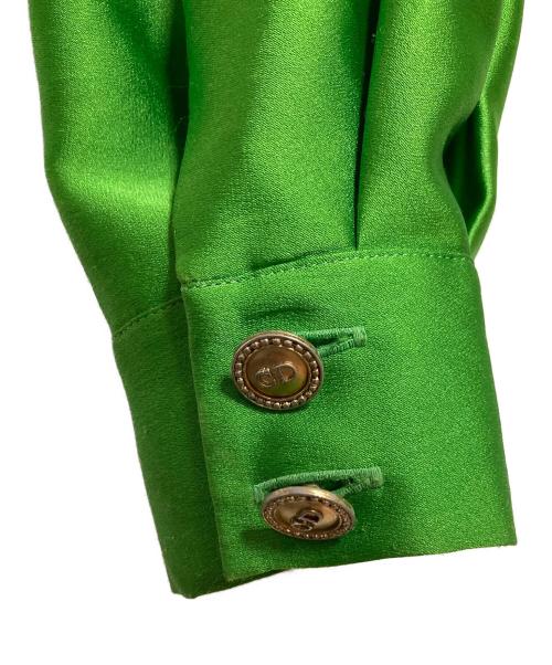 Christian Dior（クリスチャン ディオール）Christian Dior (クリスチャン ディオール) オープンカラーシャツ グリーン サイズ:9の古着・服飾アイテム