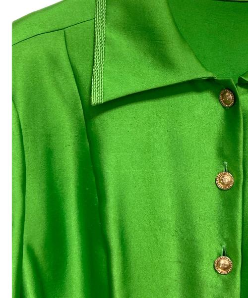 Christian Dior（クリスチャン ディオール）Christian Dior (クリスチャン ディオール) オープンカラーシャツ グリーン サイズ:9の古着・服飾アイテム