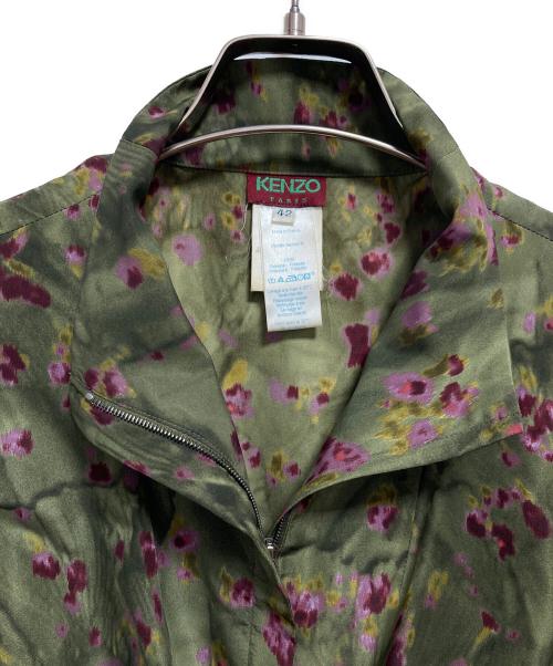 KENZO（ケンゾー）KENZO (ケンゾー) 花柄ブルゾン グリーン サイズ:42の古着・服飾アイテム