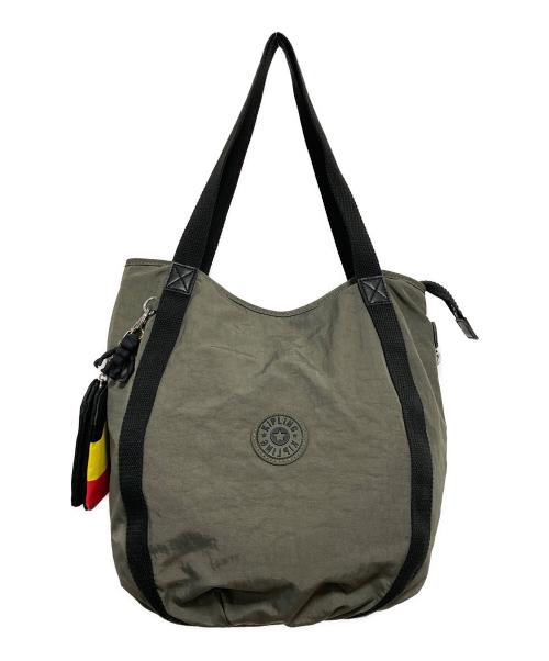 Kipling（キプリング）Kipling (キプリング) バルーントートバッグ＆ミニポーチセット グレーの古着・服飾アイテム