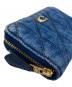 中古・古着 COACH (コーチ) エッセンシャル スモール ジップ アラウンド カード ケース・キルティング インディゴ：10000円