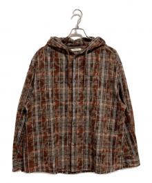 JOURNAL STANDARD（ジャーナルスタンダード）の古着「オーバーダイ フーディシャツ」｜ブラウン