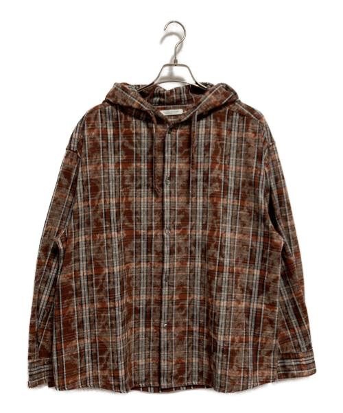 JOURNAL STANDARD（ジャーナルスタンダード）JOURNAL STANDARD (ジャーナルスタンダード) オーバーダイ フーディシャツ ブラウン サイズ:Lの古着・服飾アイテム