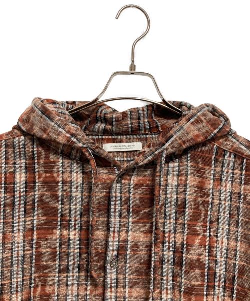 JOURNAL STANDARD（ジャーナルスタンダード）JOURNAL STANDARD (ジャーナルスタンダード) オーバーダイ フーディシャツ ブラウン サイズ:Lの古着・服飾アイテム