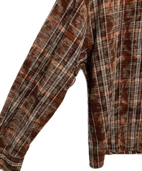JOURNAL STANDARD（ジャーナルスタンダード）JOURNAL STANDARD (ジャーナルスタンダード) オーバーダイ フーディシャツ ブラウン サイズ:Lの古着・服飾アイテム