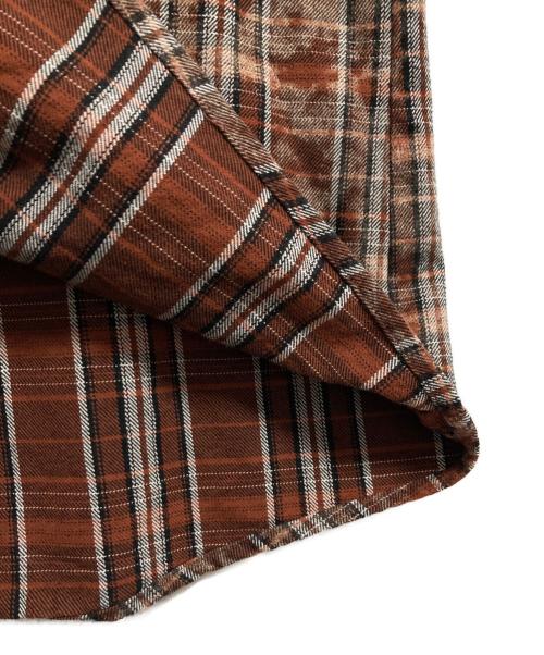JOURNAL STANDARD（ジャーナルスタンダード）JOURNAL STANDARD (ジャーナルスタンダード) オーバーダイ フーディシャツ ブラウン サイズ:Lの古着・服飾アイテム