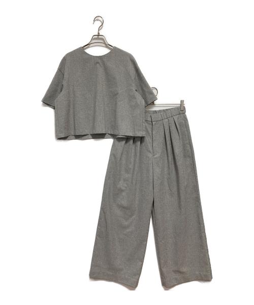 23区（ニジュウサンク）23区 (ニジュウサンク) ラメオックス セットアップ グレー サイズ:40（11）の古着・服飾アイテム