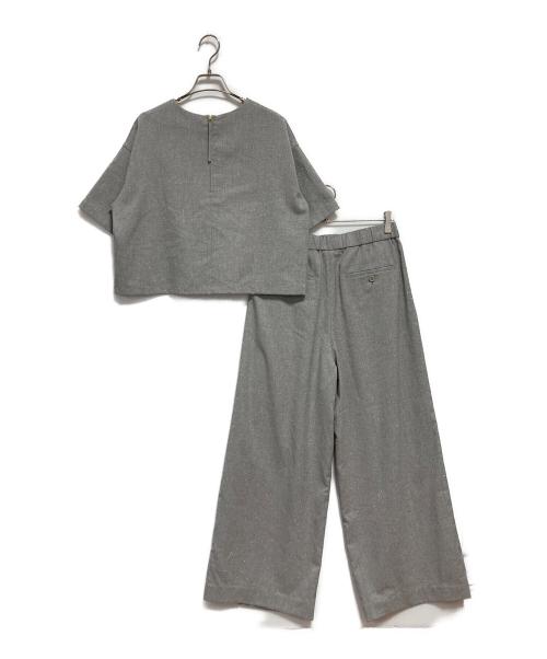 23区（ニジュウサンク）23区 (ニジュウサンク) ラメオックス セットアップ グレー サイズ:40（11）の古着・服飾アイテム