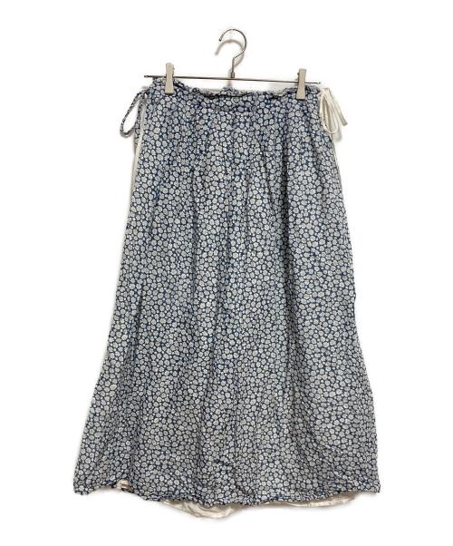 Vlas Blomme（ヴラスブラム）Vlas Blomme (ヴラスブラム) ギャザーロングスカート ブルー サイズ:FREEの古着・服飾アイテム