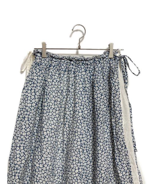 Vlas Blomme（ヴラスブラム）Vlas Blomme (ヴラスブラム) ギャザーロングスカート ブルー サイズ:FREEの古着・服飾アイテム