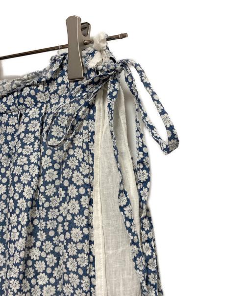 Vlas Blomme（ヴラスブラム）Vlas Blomme (ヴラスブラム) ギャザーロングスカート ブルー サイズ:FREEの古着・服飾アイテム