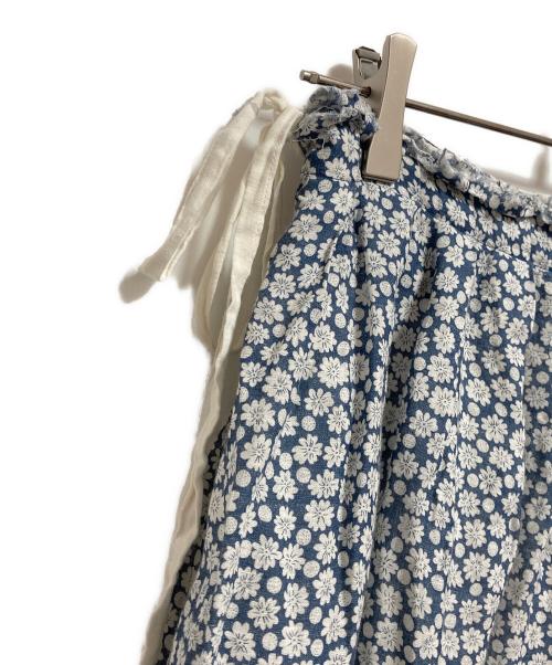 Vlas Blomme（ヴラスブラム）Vlas Blomme (ヴラスブラム) ギャザーロングスカート ブルー サイズ:FREEの古着・服飾アイテム