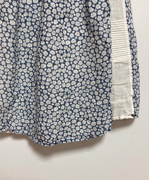 Vlas Blomme（ヴラスブラム）Vlas Blomme (ヴラスブラム) ギャザーロングスカート ブルー サイズ:FREEの古着・服飾アイテム