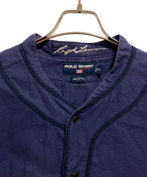 POLO SPORT（ポロスポーツ）POLO SPORT (ポロスポーツ) ベースボールシャツ ネイビー サイズ:XLの古着・服飾アイテム