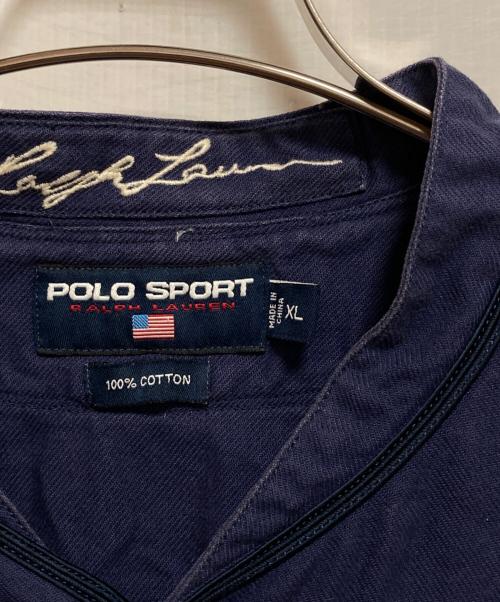 POLO SPORT（ポロスポーツ）POLO SPORT (ポロスポーツ) ベースボールシャツ ネイビー サイズ:XLの古着・服飾アイテム