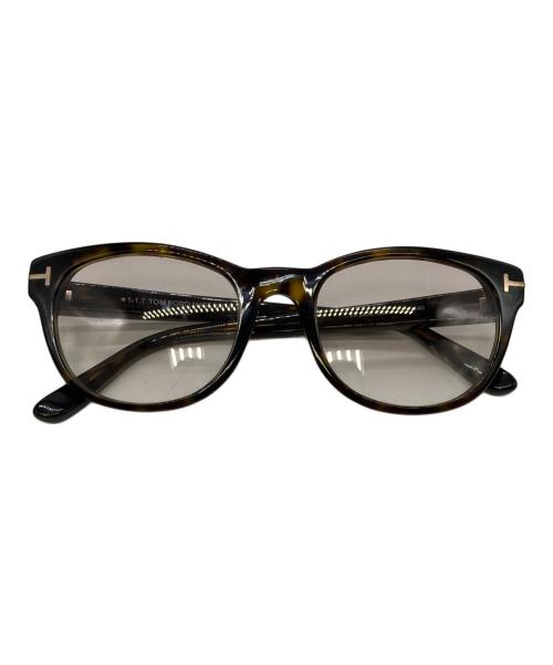 TOM FORD（トムフォード）TOM FORD (トムフォード) ウェリントンセルフレームサングラス ブラウン サイズ:51□19 140の古着・服飾アイテム