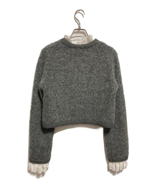 Snidel（スナイデル）Snidel (スナイデル) ファーライクニットジャケット グレー サイズ:FREEの古着・服飾アイテム