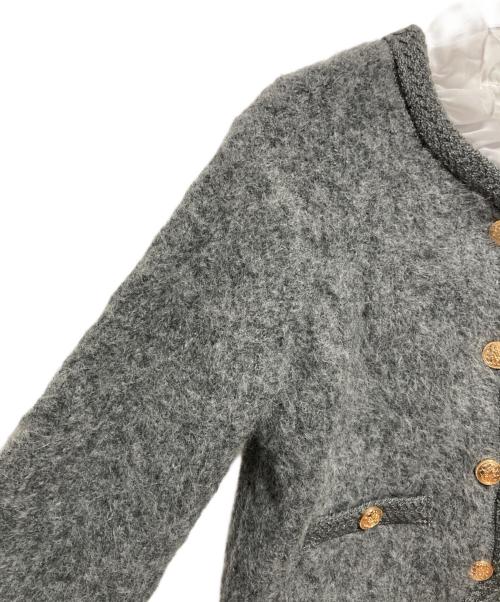 Snidel（スナイデル）Snidel (スナイデル) ファーライクニットジャケット グレー サイズ:FREEの古着・服飾アイテム