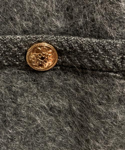 Snidel（スナイデル）Snidel (スナイデル) ファーライクニットジャケット グレー サイズ:FREEの古着・服飾アイテム