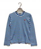 PLAY COMME des GARCONSプレイコムデギャルソン）の古着「長袖ボーダーTシャツ」｜ブルー×ホワイト