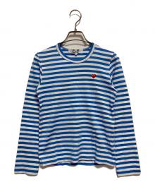 PLAY COMME des GARCONS（プレイコムデギャルソン）の古着「長袖ボーダーTシャツ」｜ブルー×ホワイト