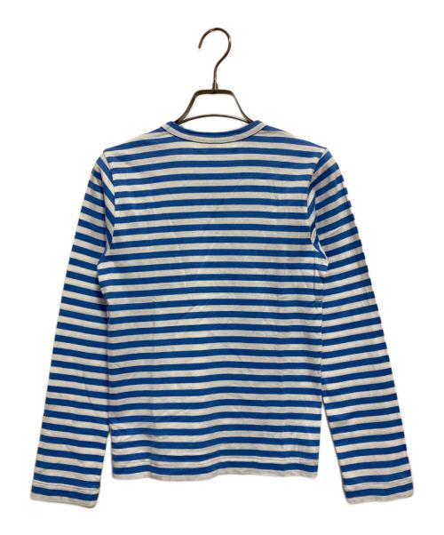 PLAY COMME des GARCONS（プレイコムデギャルソン）PLAY COMME des GARCONS (プレイコムデギャルソン) 長袖ボーダーTシャツ ブルー×ホワイト サイズ:XSの古着・服飾アイテム